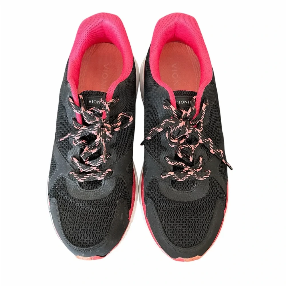Vionic Tokyo sneakers size 9.5 black pink Athleisure walking running workout gym